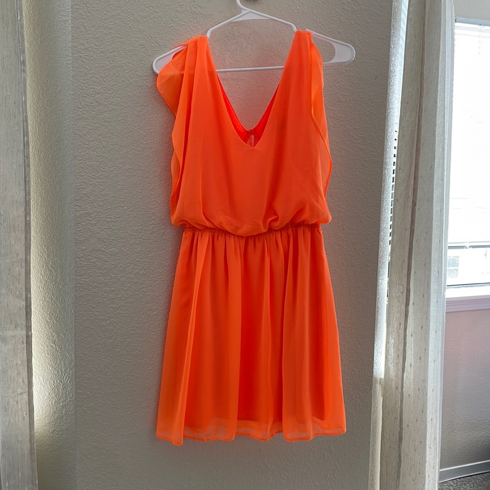 Neon orange dress